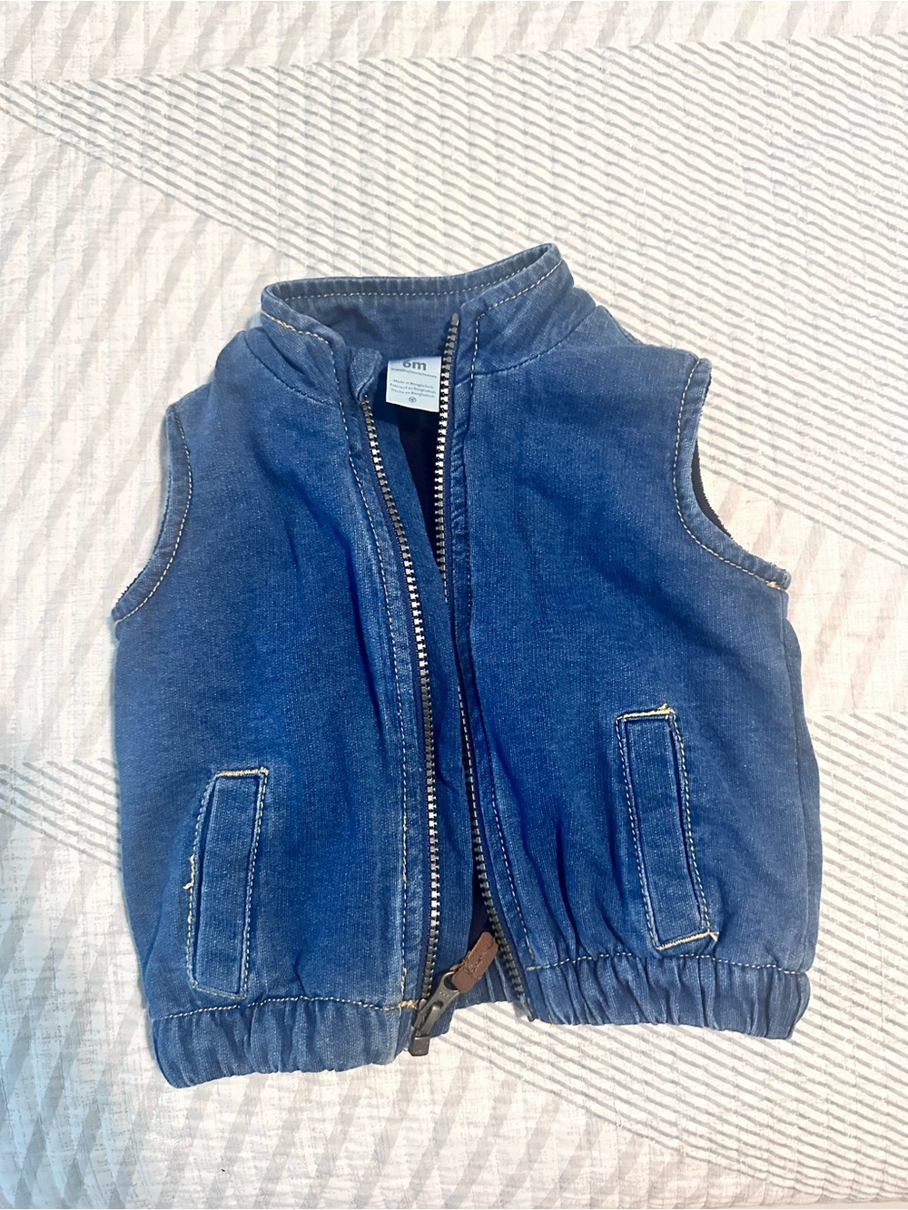 Carter's Blue Denim Toddler Vest - Zipper Front